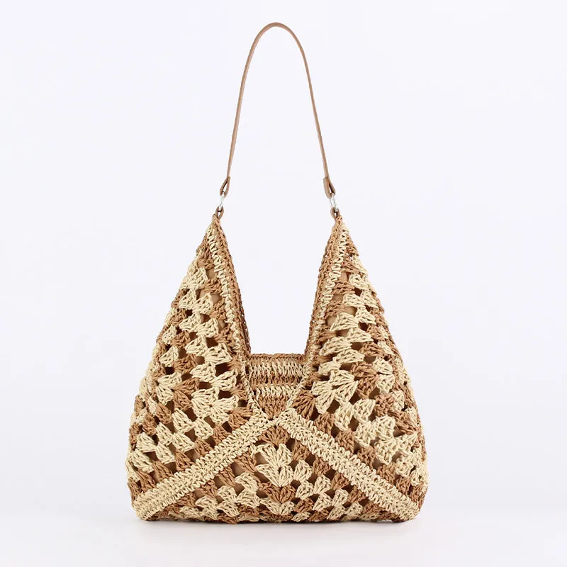 Vintage Large Capacity Woven Bag Shoulder Bag