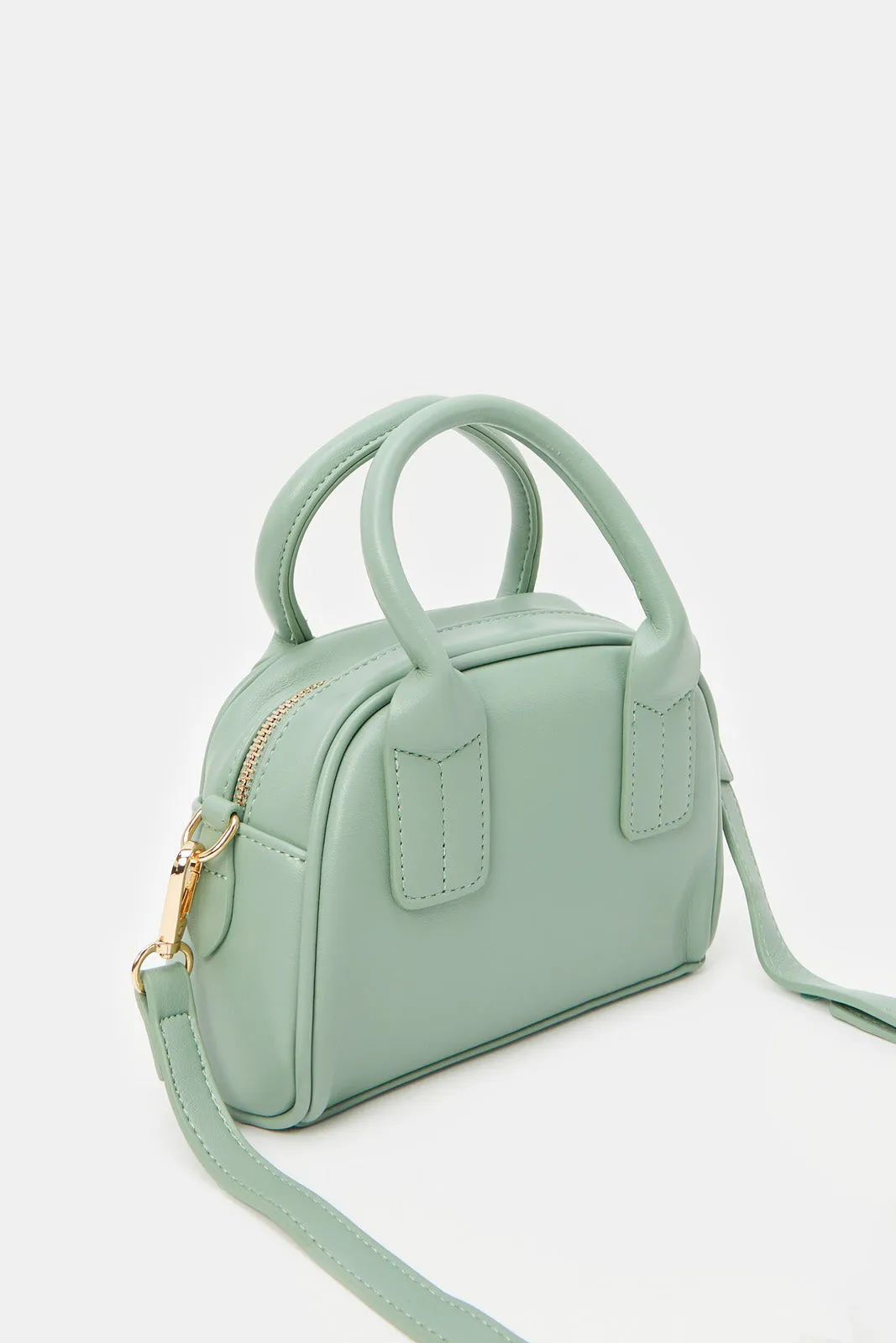 Women Green Embellished Cross Body Bag