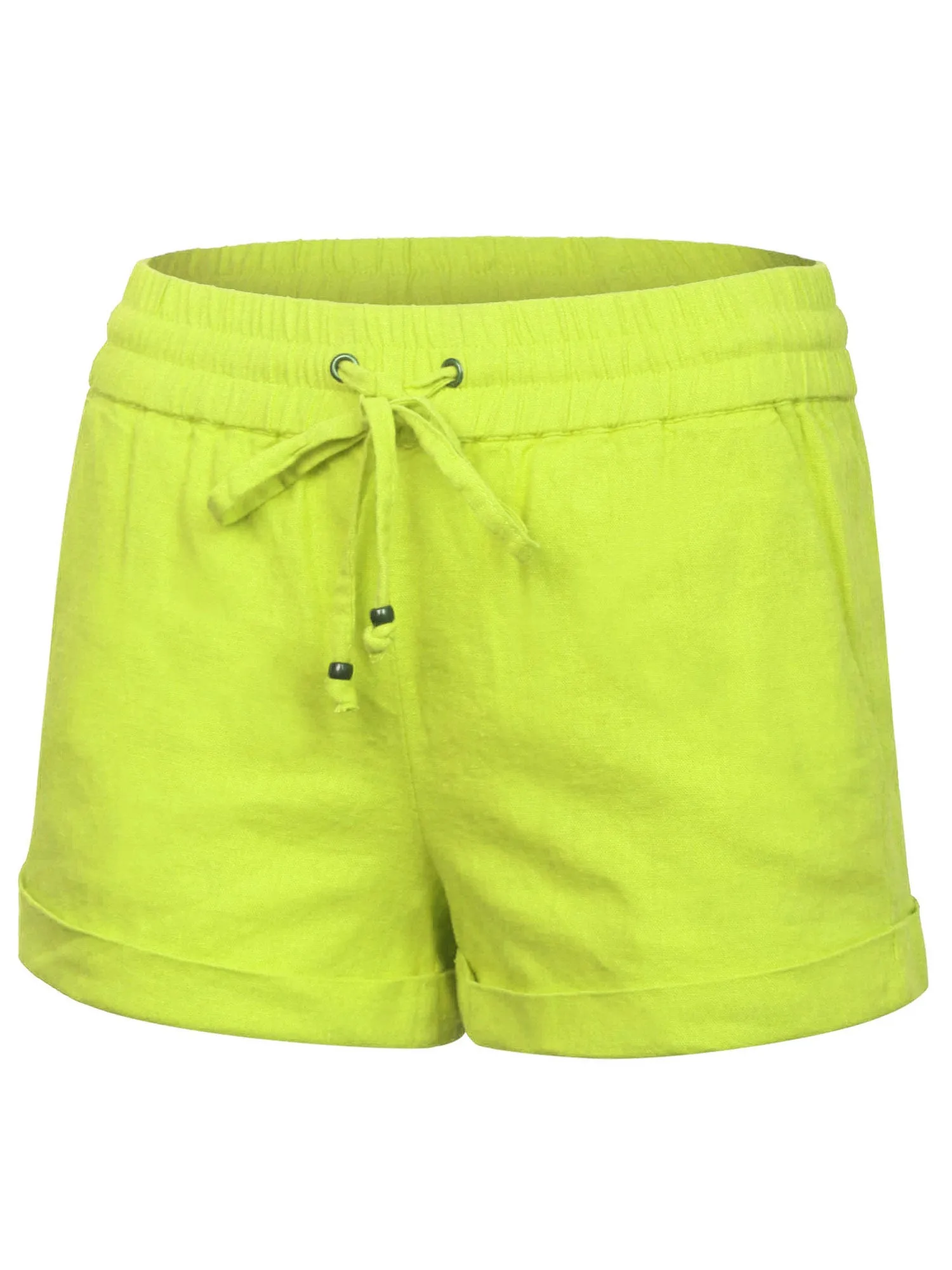 Womens Lightweight Linen Shorts with Drawstring