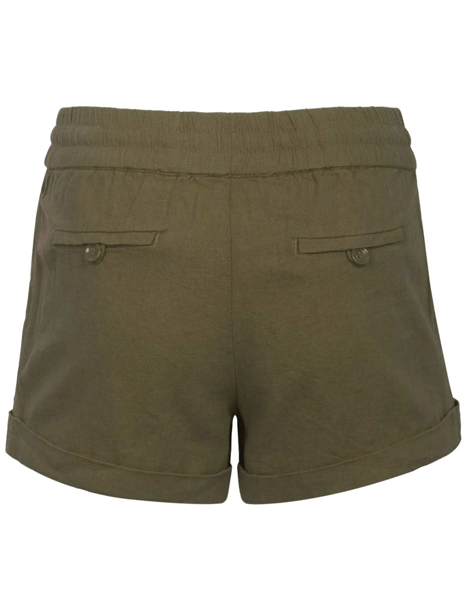 Womens Lightweight Linen Shorts with Drawstring