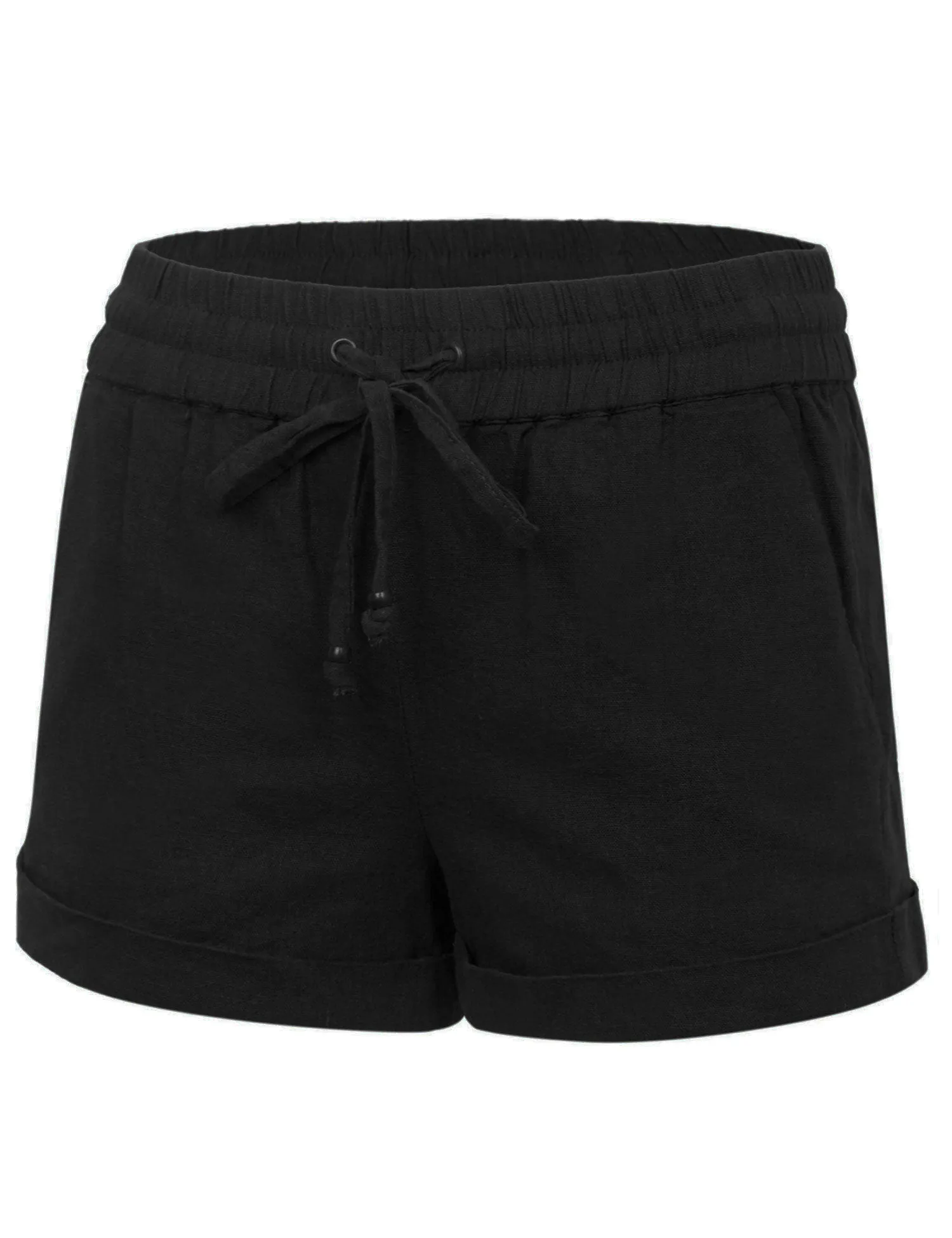 Womens Lightweight Linen Shorts with Drawstring
