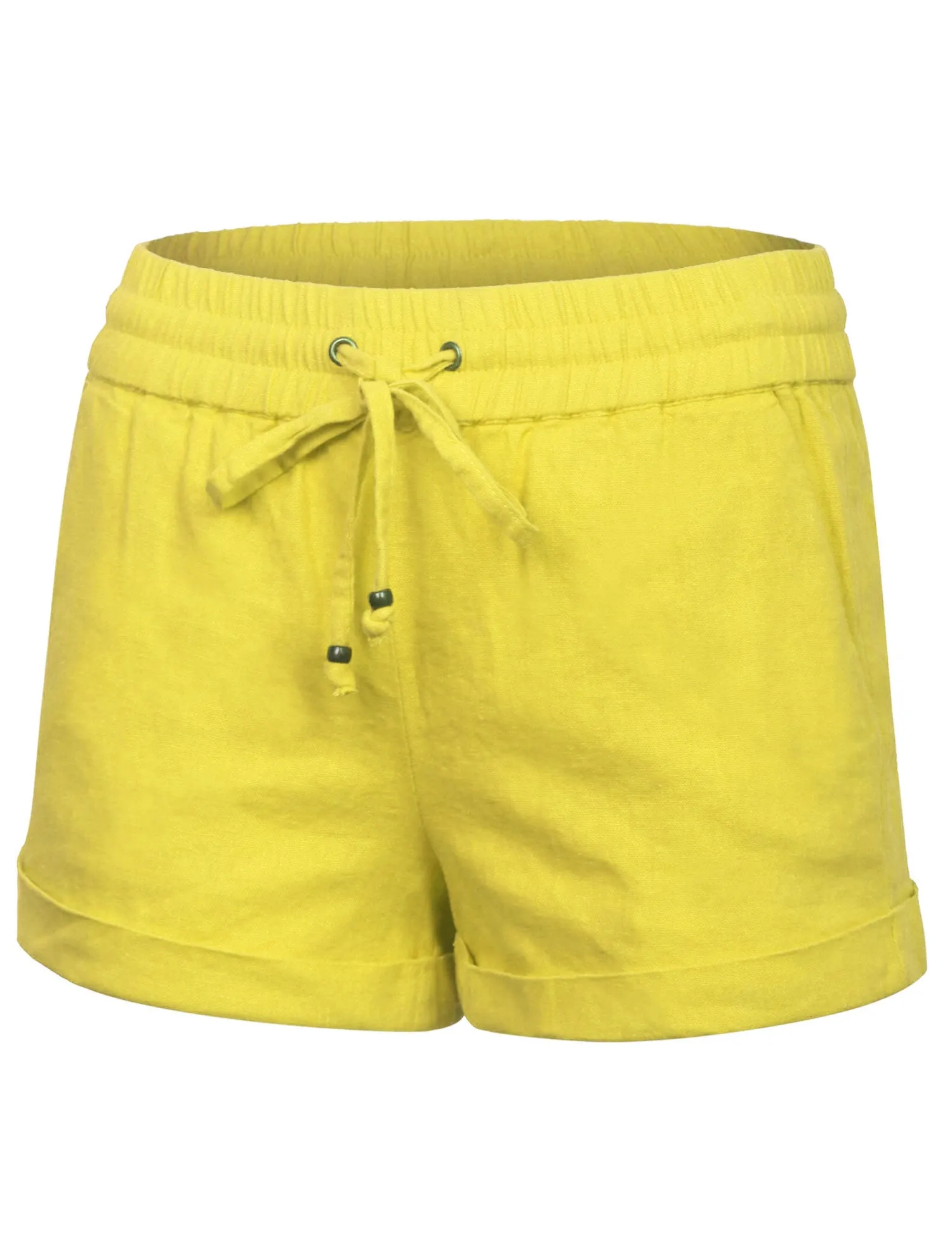 Womens Lightweight Linen Shorts with Drawstring