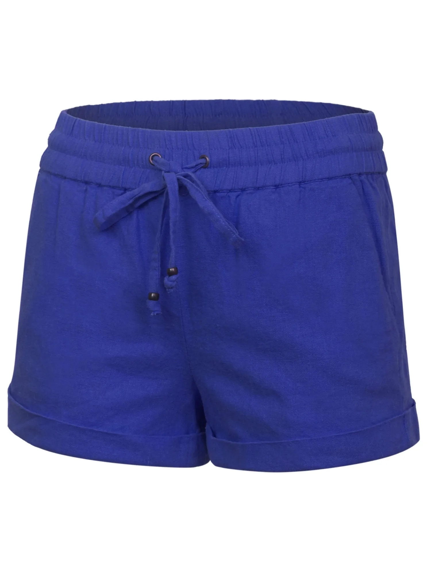 Womens Lightweight Linen Shorts with Drawstring