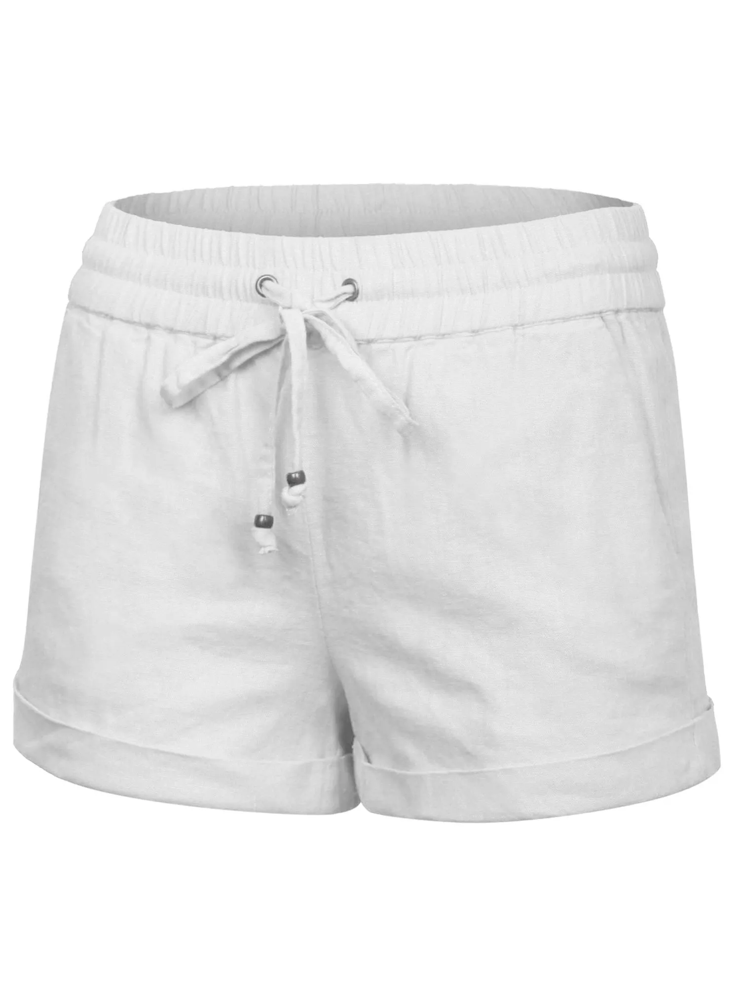 Womens Lightweight Linen Shorts with Drawstring