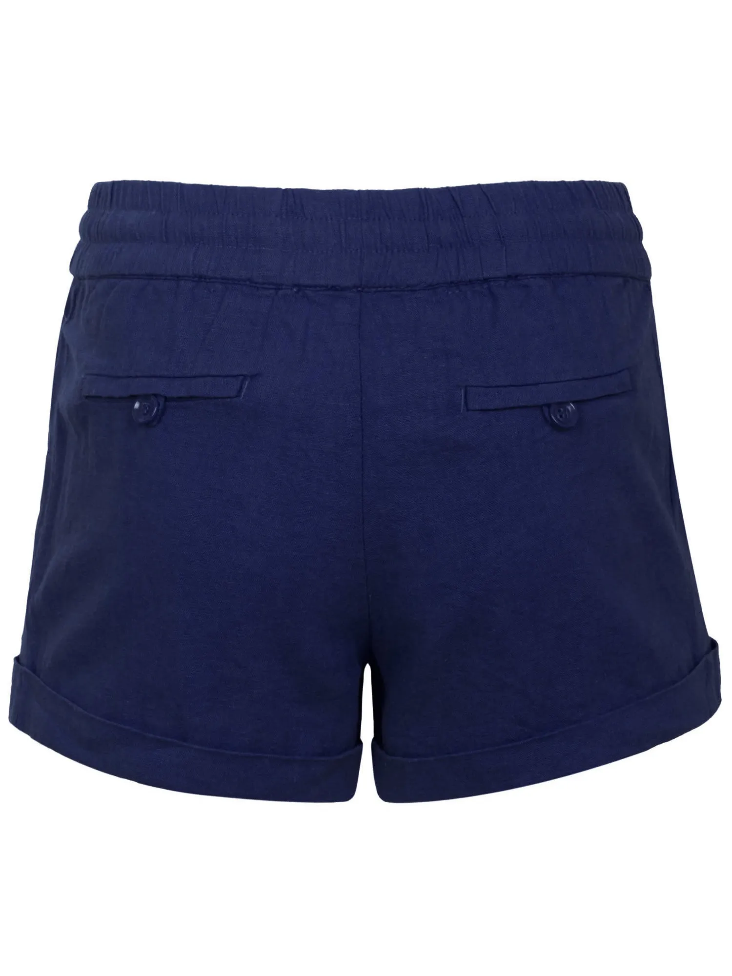 Womens Lightweight Linen Shorts with Drawstring
