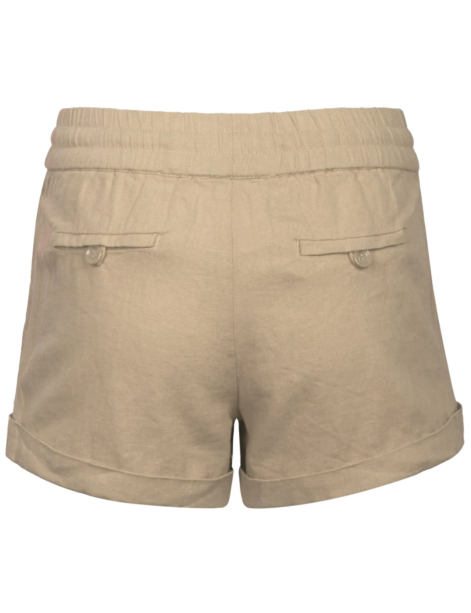 Womens Lightweight Linen Shorts with Drawstring