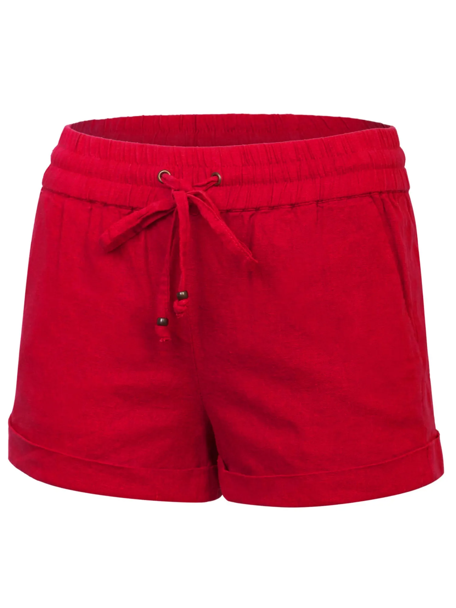 Womens Lightweight Linen Shorts with Drawstring