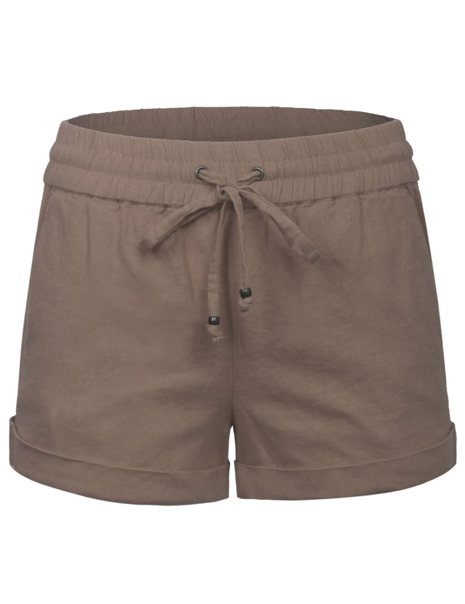 Womens Lightweight Linen Shorts with Drawstring