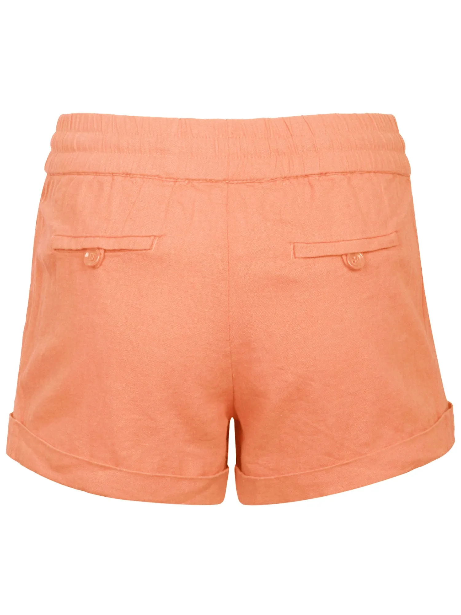 Womens Lightweight Linen Shorts with Drawstring