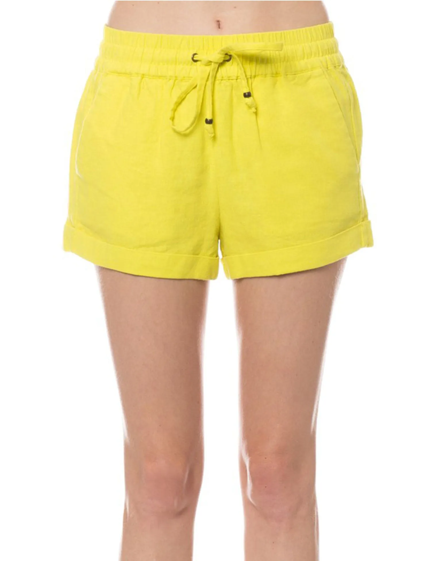 Womens Lightweight Linen Shorts with Drawstring