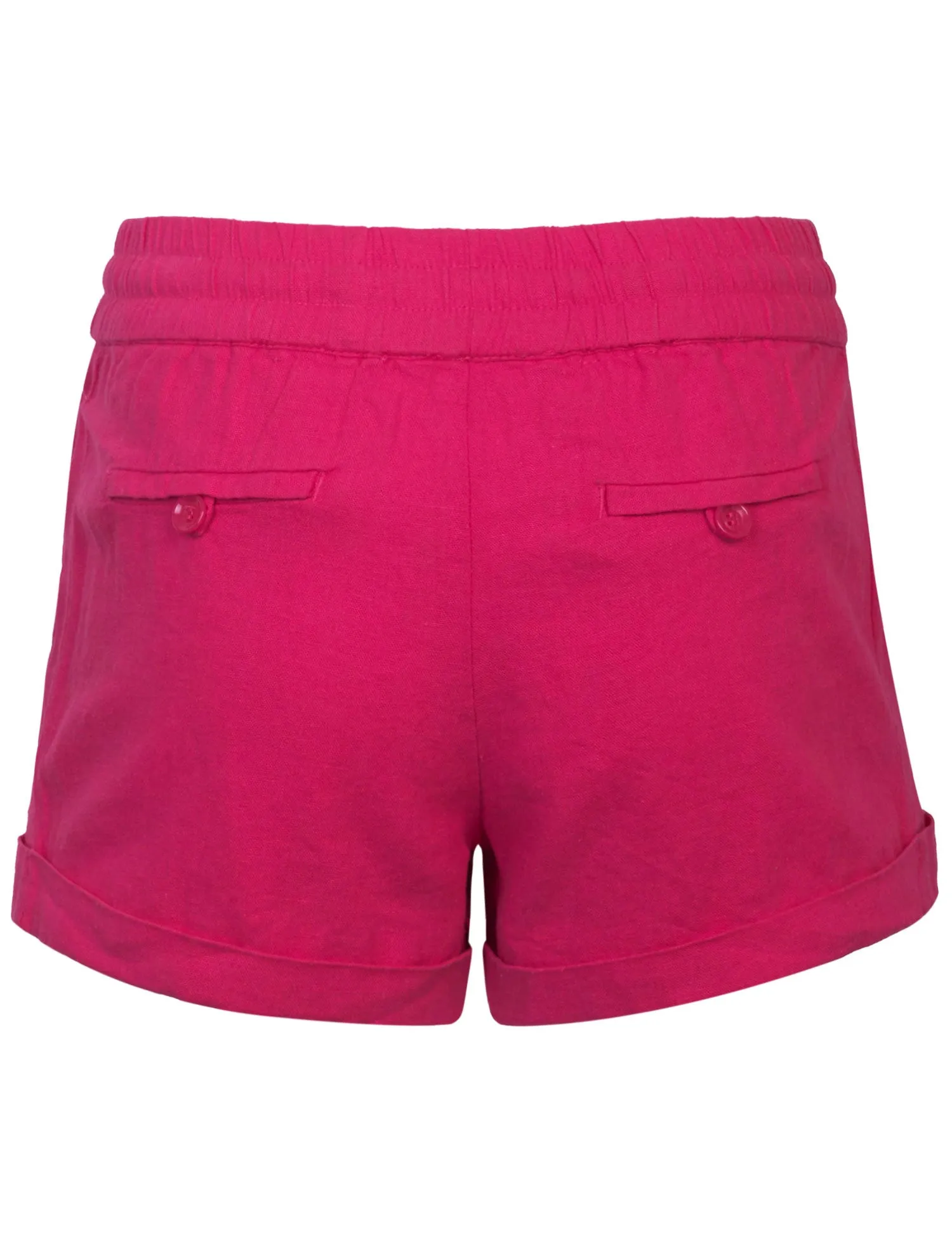 Womens Lightweight Linen Shorts with Drawstring