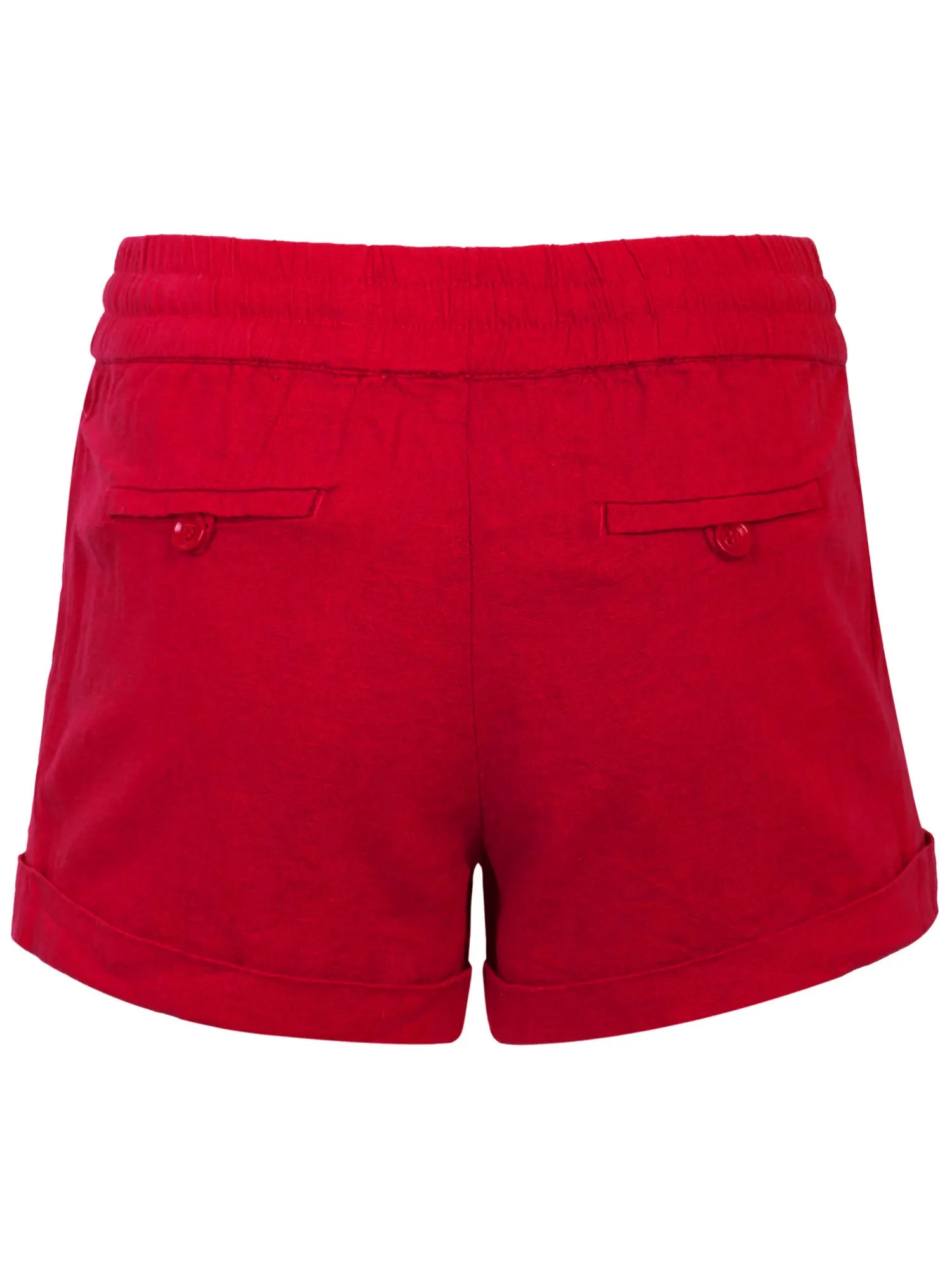 Womens Lightweight Linen Shorts with Drawstring