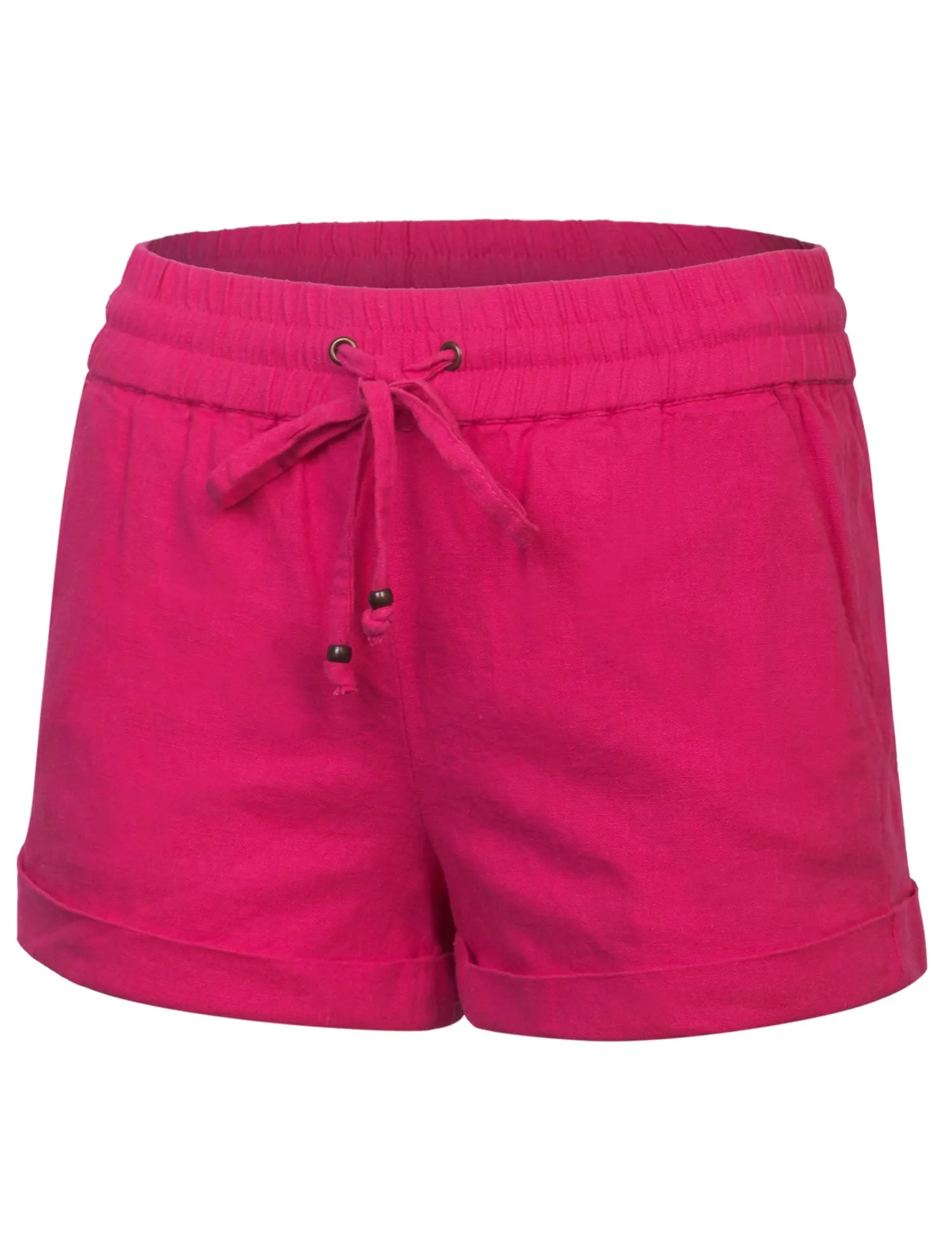 Womens Lightweight Linen Shorts with Drawstring