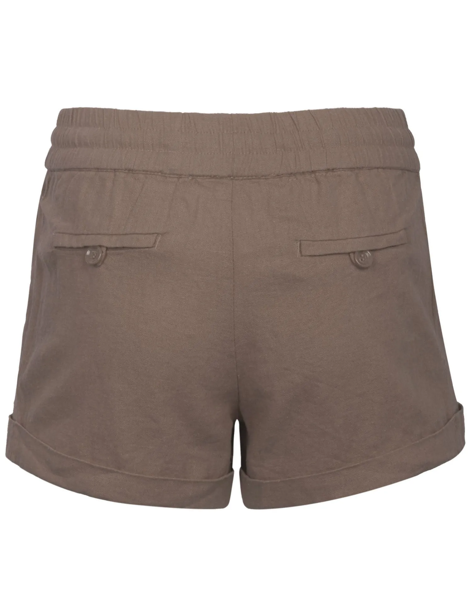 Womens Lightweight Linen Shorts with Drawstring