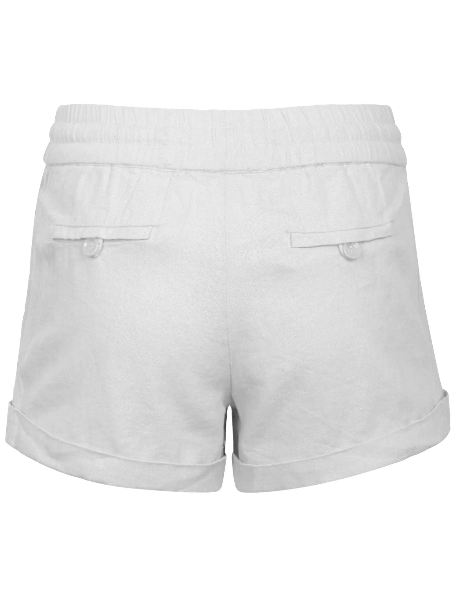 Womens Lightweight Linen Shorts with Drawstring
