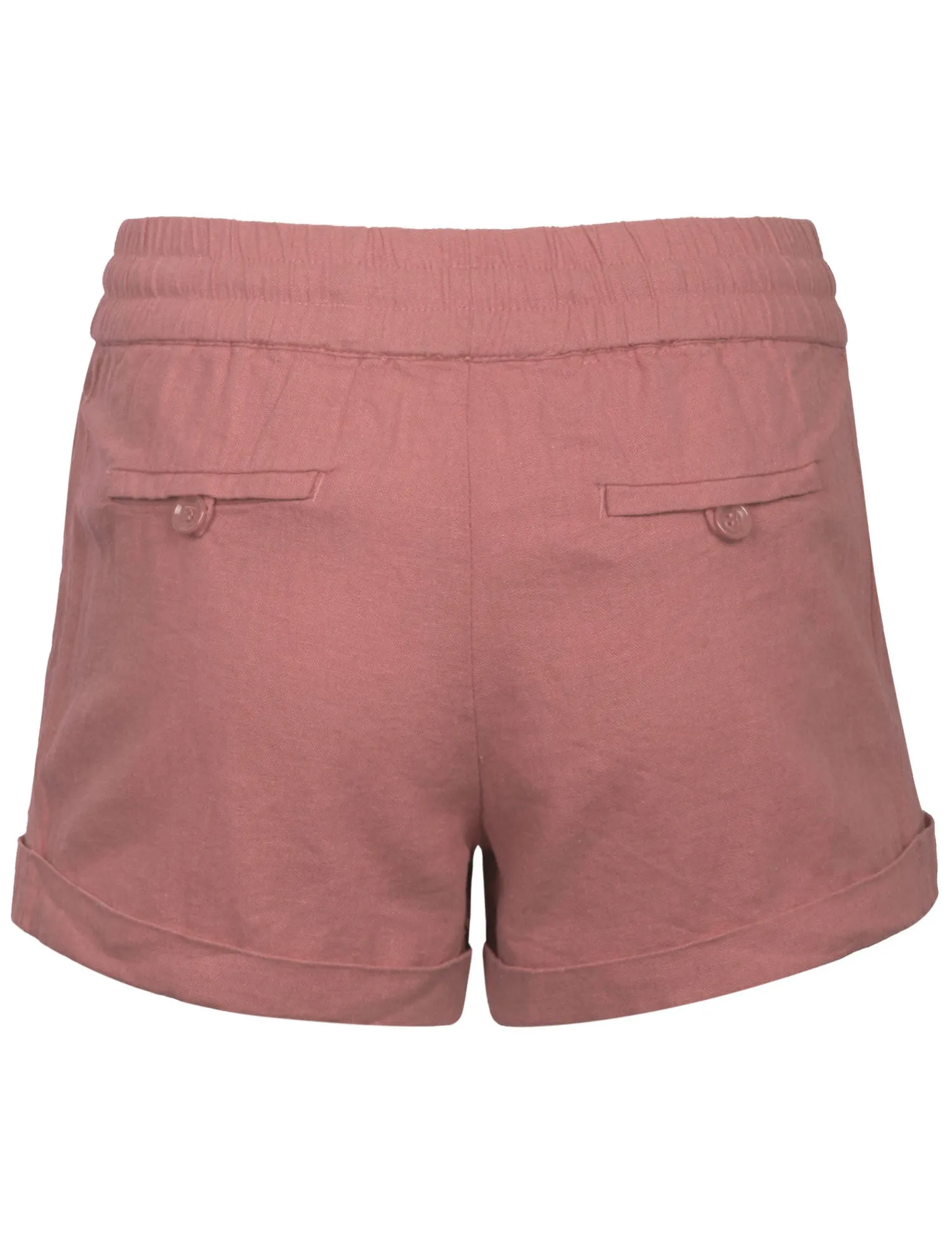 Womens Lightweight Linen Shorts with Drawstring