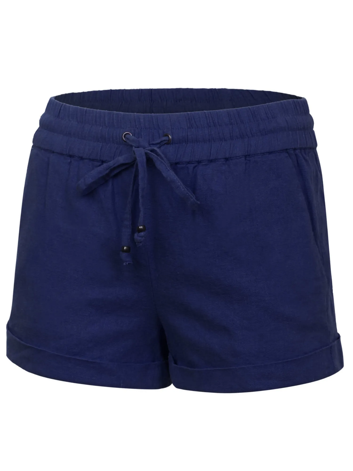 Womens Lightweight Linen Shorts with Drawstring